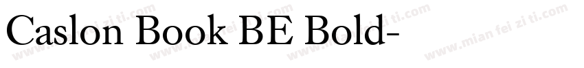 Caslon Book BE Bold字体转换